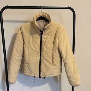 Women's Beige Quilted Jacket